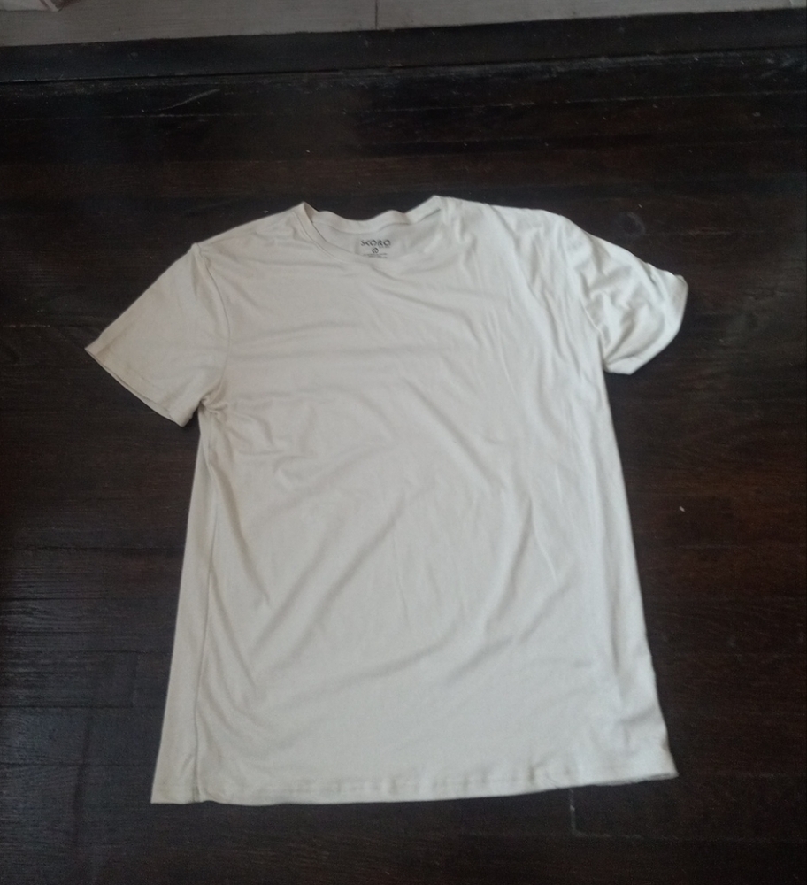 Skora Run Real Mens Shirt Size Large Color Cream Cozy Comfort Casual Outdoors